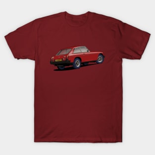 MGB GT classic British sports car in Burgundy red T-Shirt